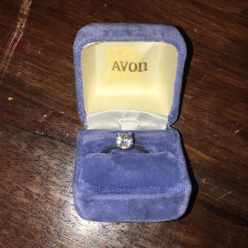 Size 5 faux Diamond engagement ring in box